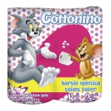 Hartie igienica alba parfumata 2 straturi Tom & Jerry 4 bucati/set Cottonino
